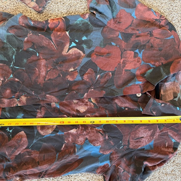 Poetry silk floral blouse sz 12 - Picture 6 of 6